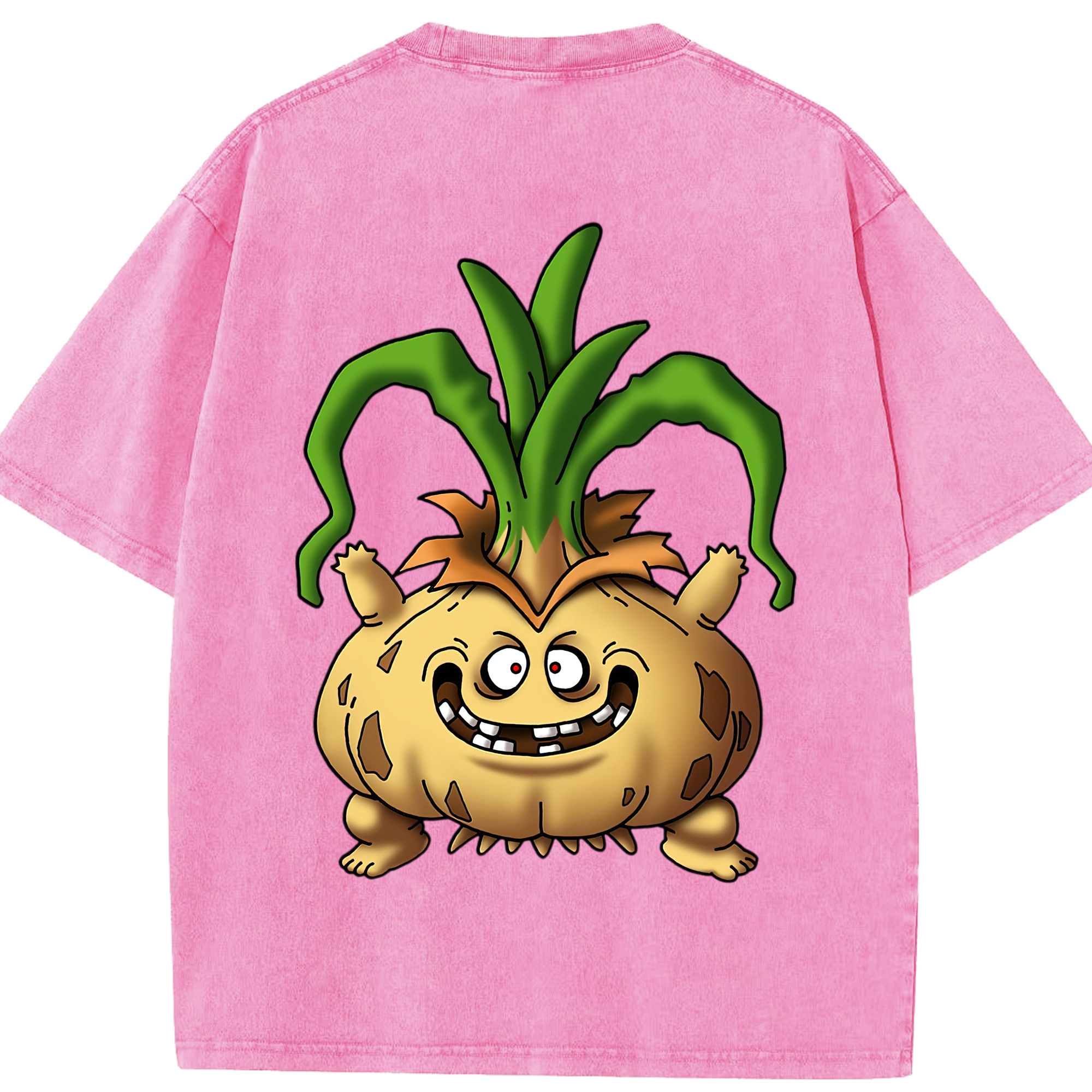 （画像用） ドラゴンクエスト Doragon Kuesuto Dragon Quest 綿100% ヴィンテージ風 半袖Tシャツ（背面プリント）